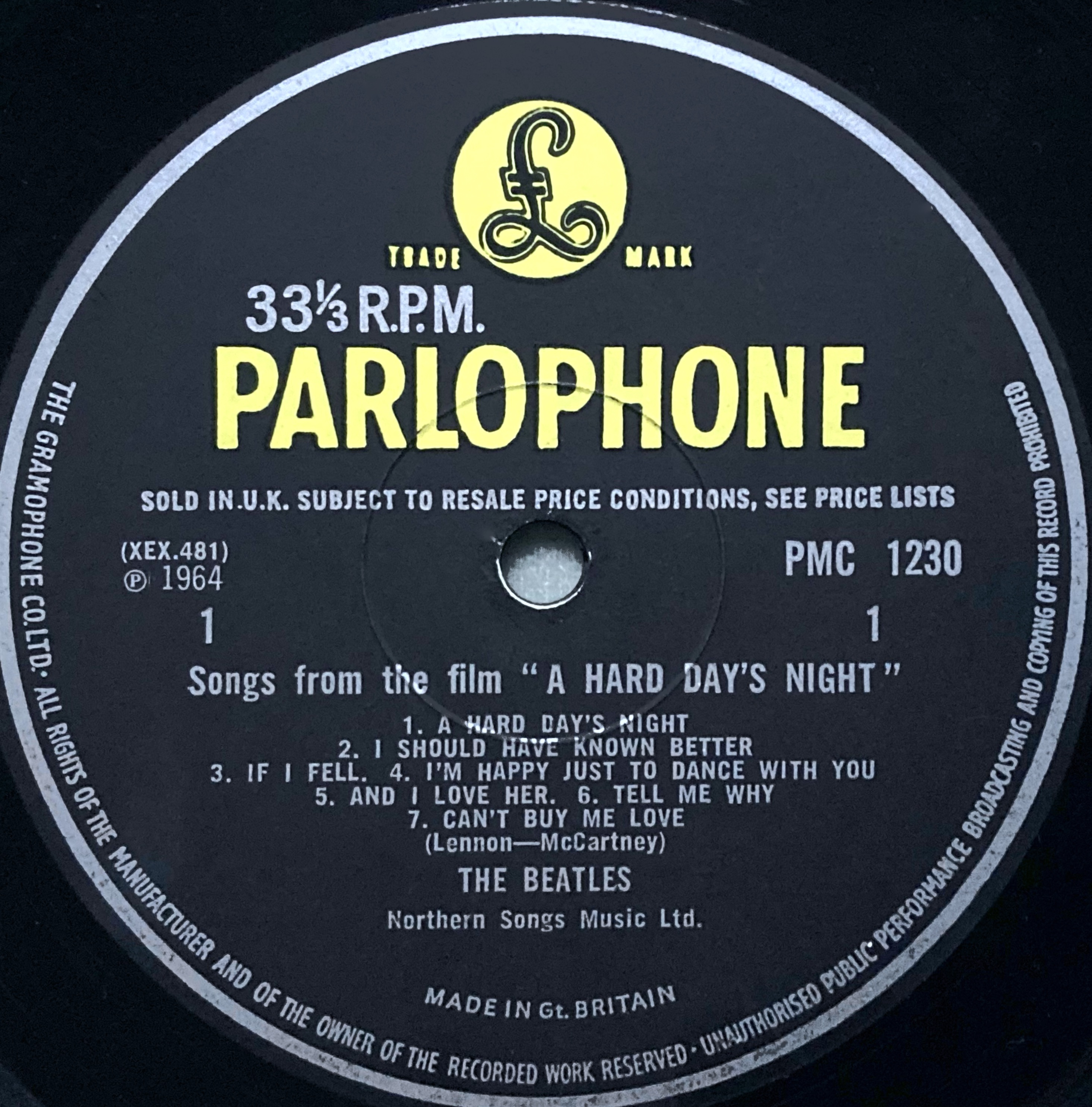 BEATLES - A hard day´s night UK Mono LP 1964 - 4