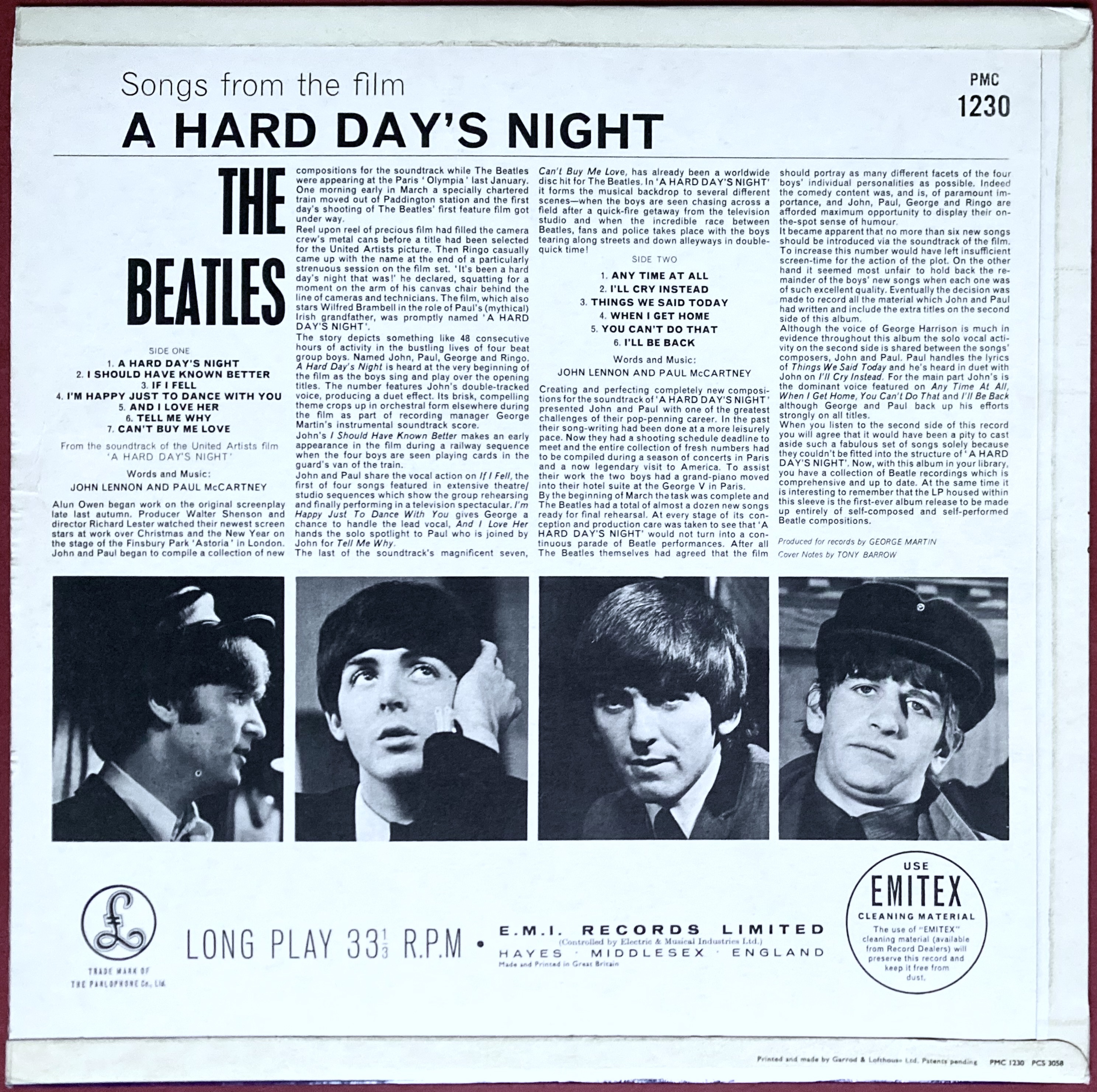BEATLES - A hard day´s night UK Mono LP 1964 - 3