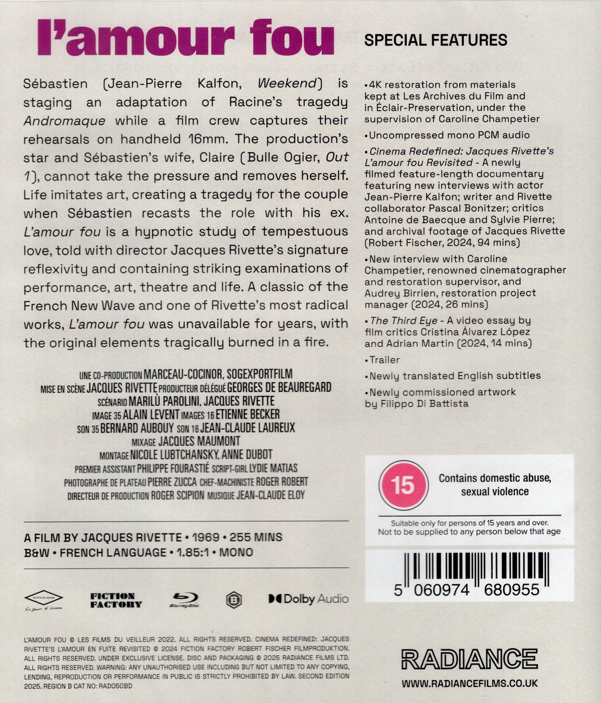 L'Amour Fou (ej svensk text) (Blu-Ray) - 2