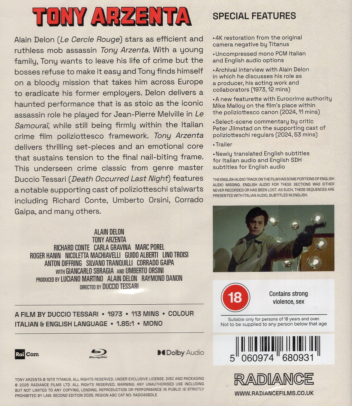 Tony Arzenta (ej svensk text) (Blu-ray) - 2