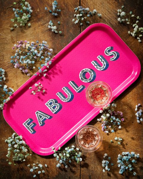 Tray Fabulous bright pink