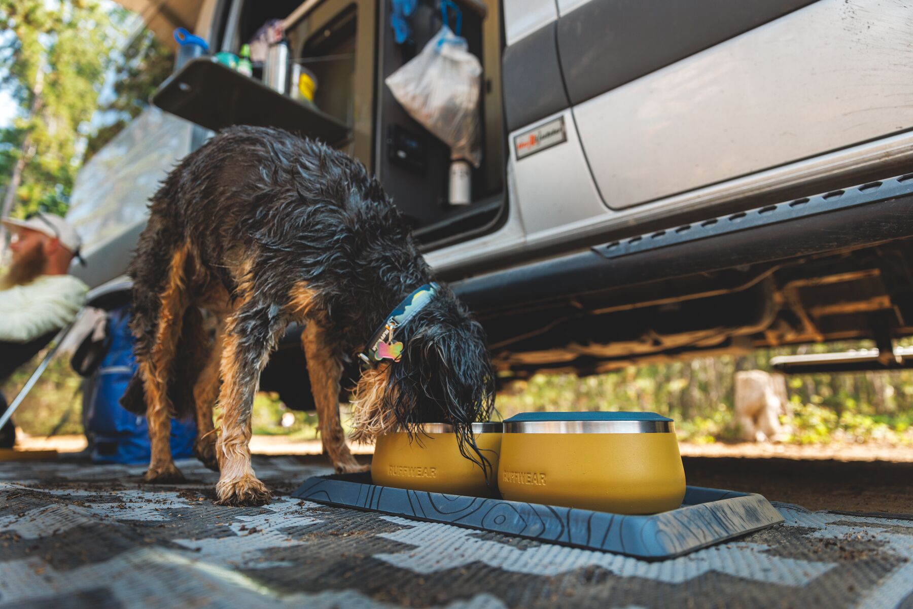 Ruffwear Basecamp Dog Bowl - Cattail Tan - food-safe