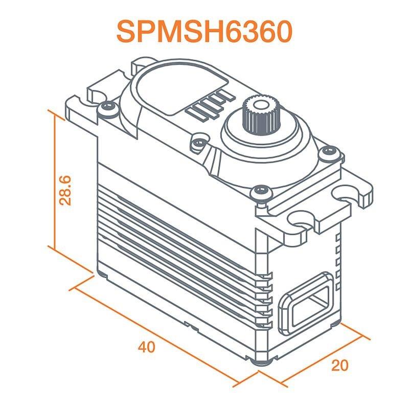 Spektrum H6360 Standard Dgtl HV Brushless Mid Torque Ultra Speed Heli Tail Servo - 5