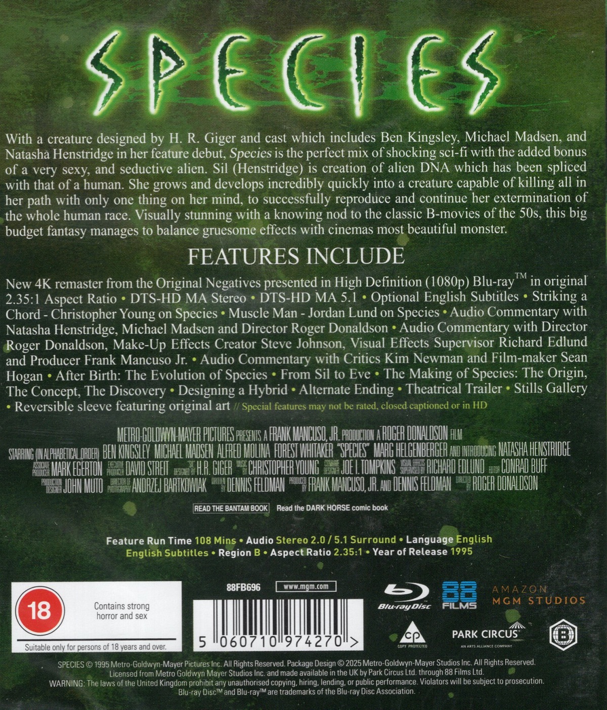 Species (ej svensk text) (Blu-ray) - 2
