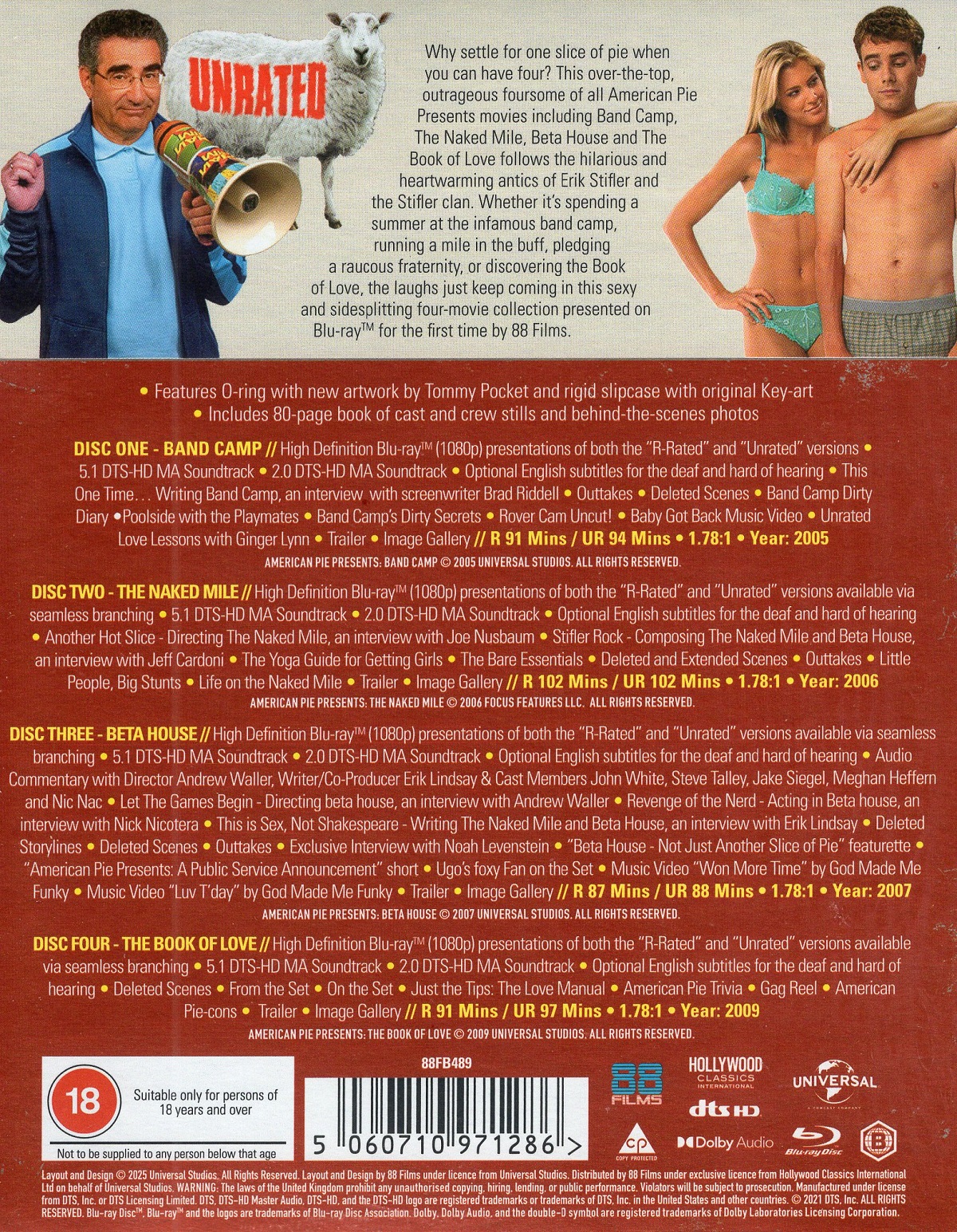 American Pie Presents: Band Camp, The Naked Mile, Beta House & The Book Of Love - Deluxe Collector's Edition (ej svensk text) (Blu-ray) - 2