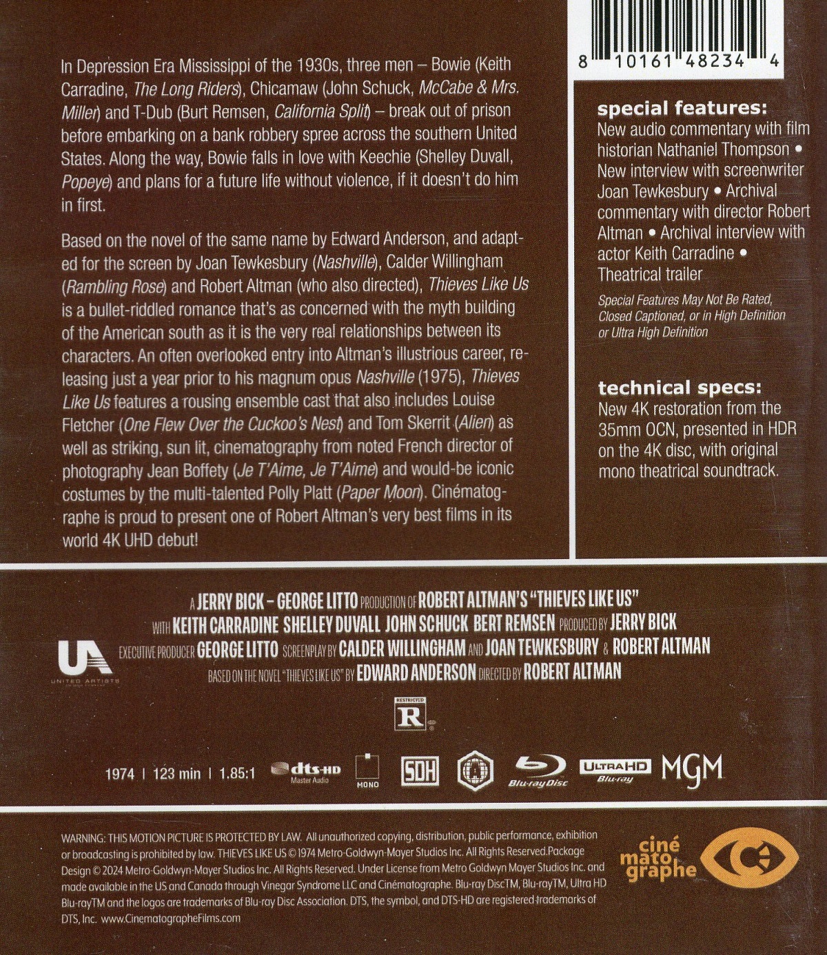 Thieves Like Us (ej svensk text) (4K Ultra HD + Blu-ray) - 2