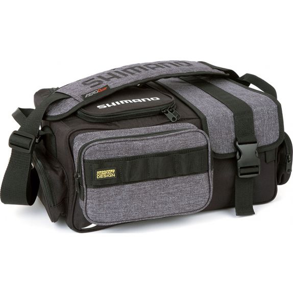 Shimano Yasei Carryall fiskeväska [inkl. 3 betesaskar] medium grå/svart