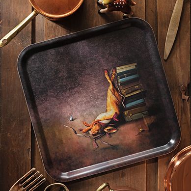 Tray "The toast of last night" 