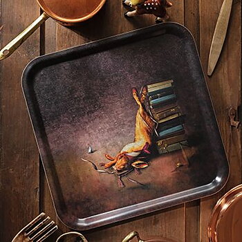 Tray "The toast of last night" 