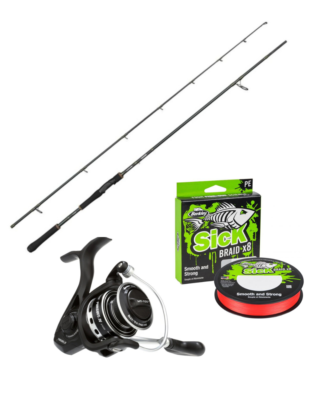 Abu Beast X2 832HX Penn Pursuit 3000 Set 30-110gr Sick braid 0,23mm