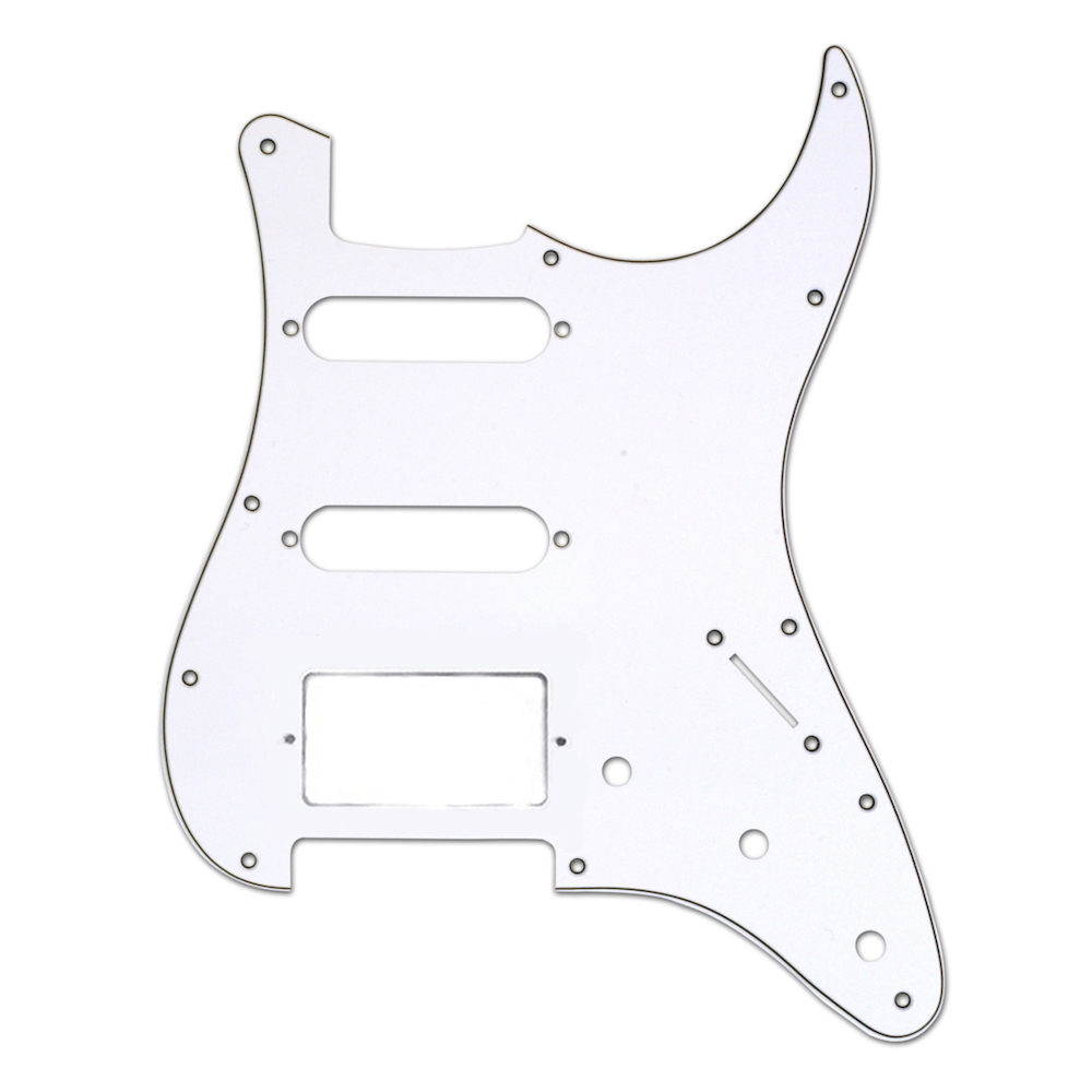 Pickguard Stratocaster Standard HSS 3-Ply (White)