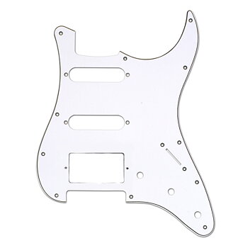 Pickguard Stratocaster Standard HSS 3-Ply (White)