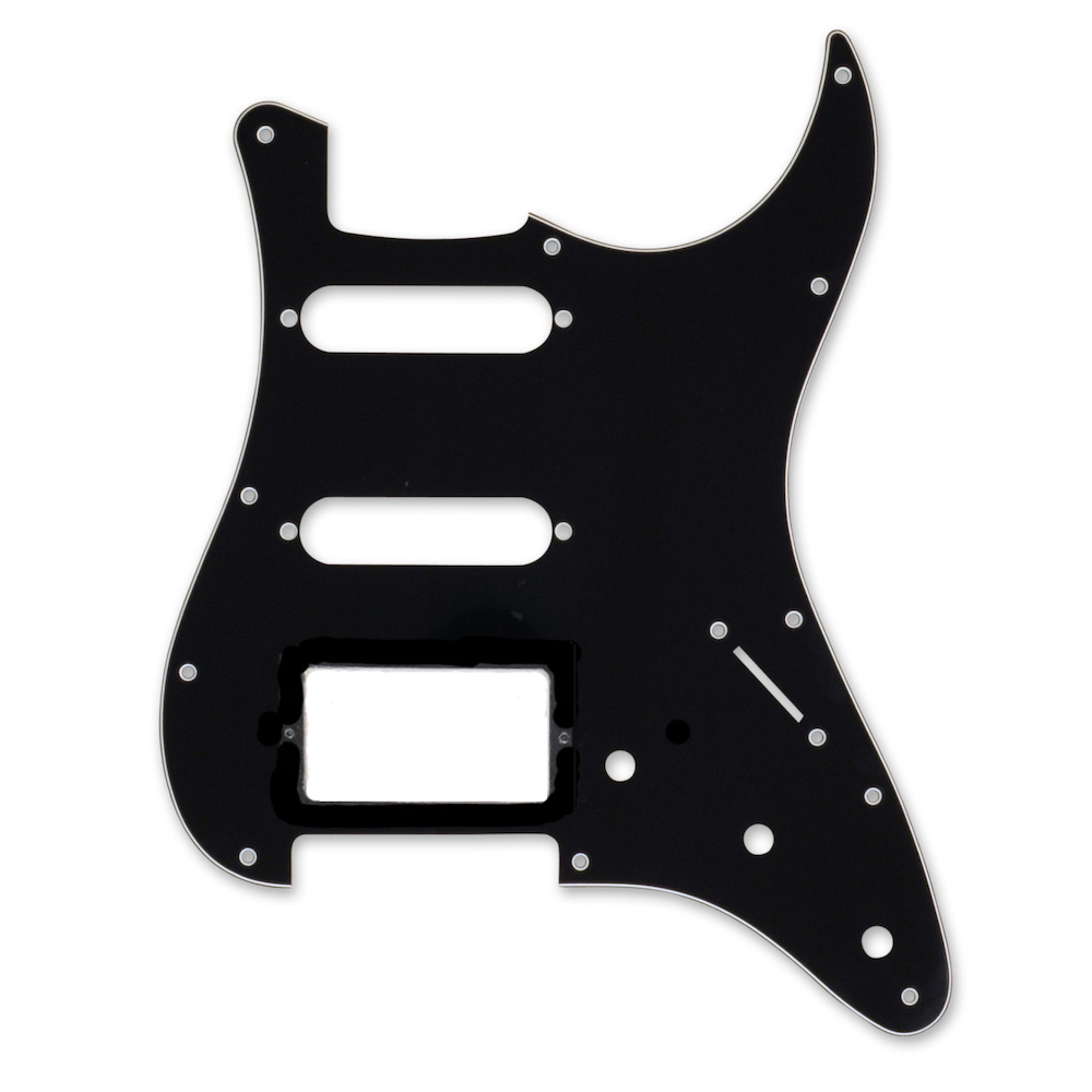 Pickguard Stratocaster Standard HSS 3-Ply (Black)
