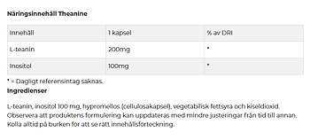 L-Theanine - 60 kapslar