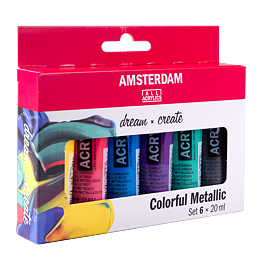 Amsterdam Standard Series Acrylics Colorfull Metallics Set 6 × 20 ml