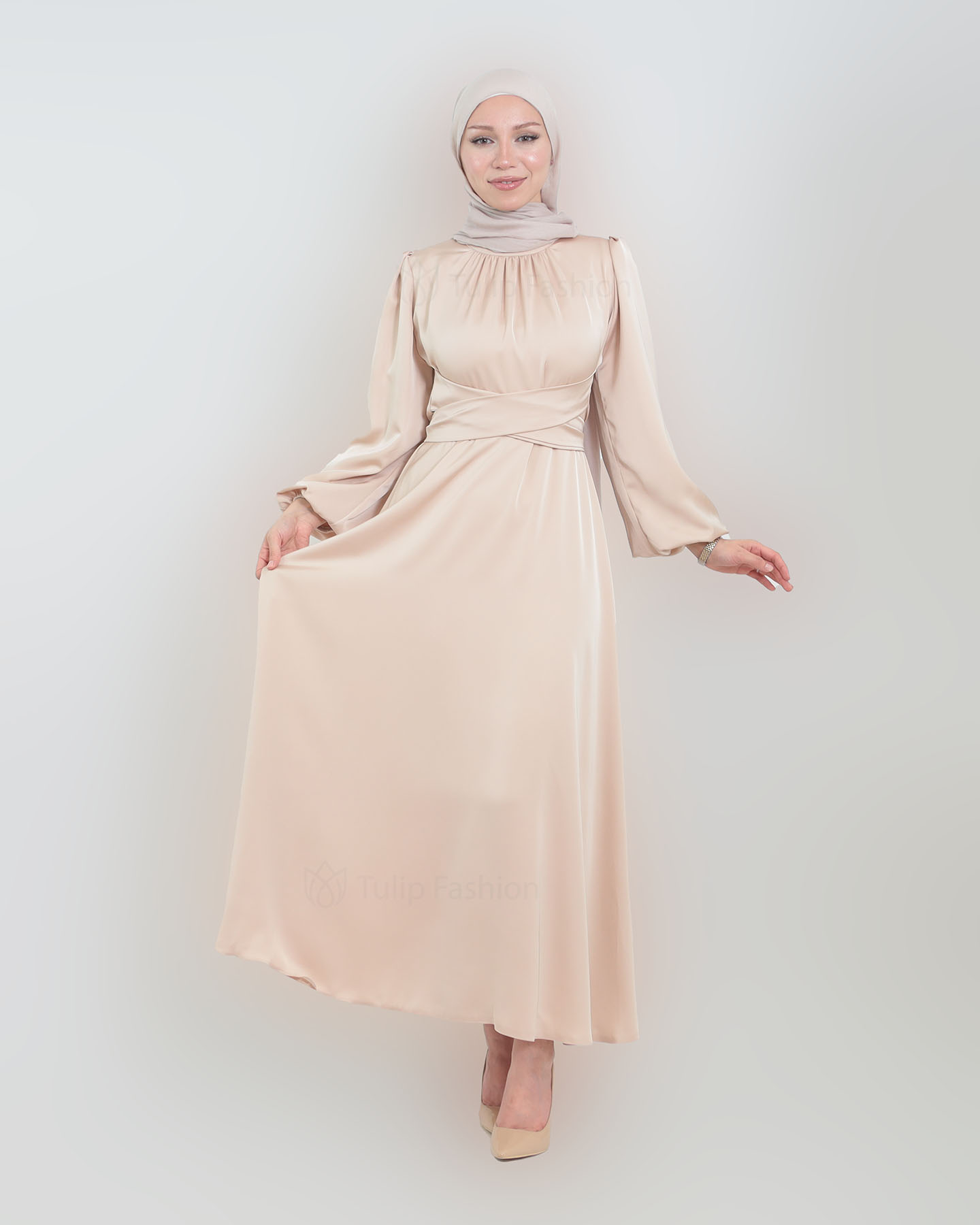 Party dress - Beige - 5