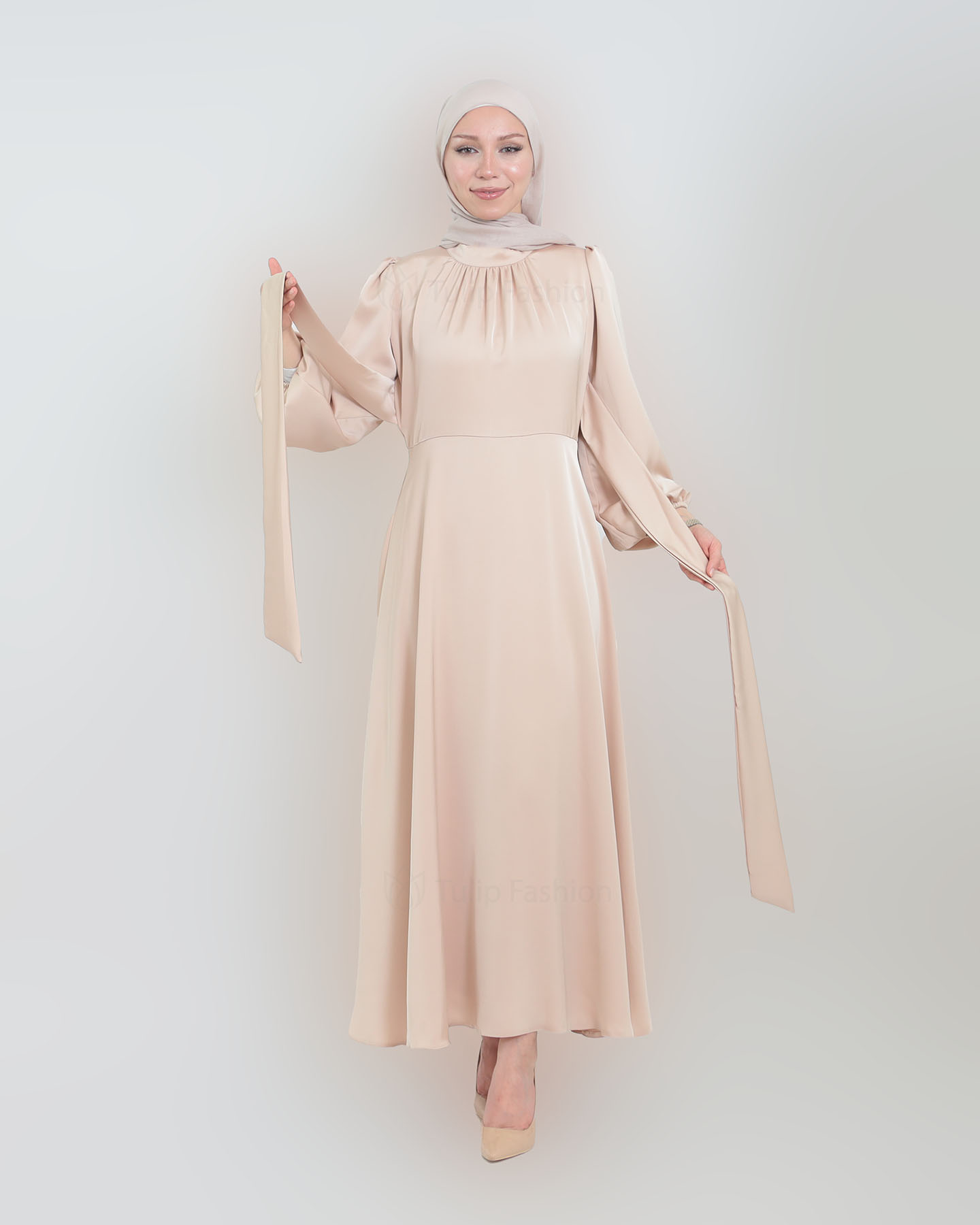 Party dress - Beige - 4