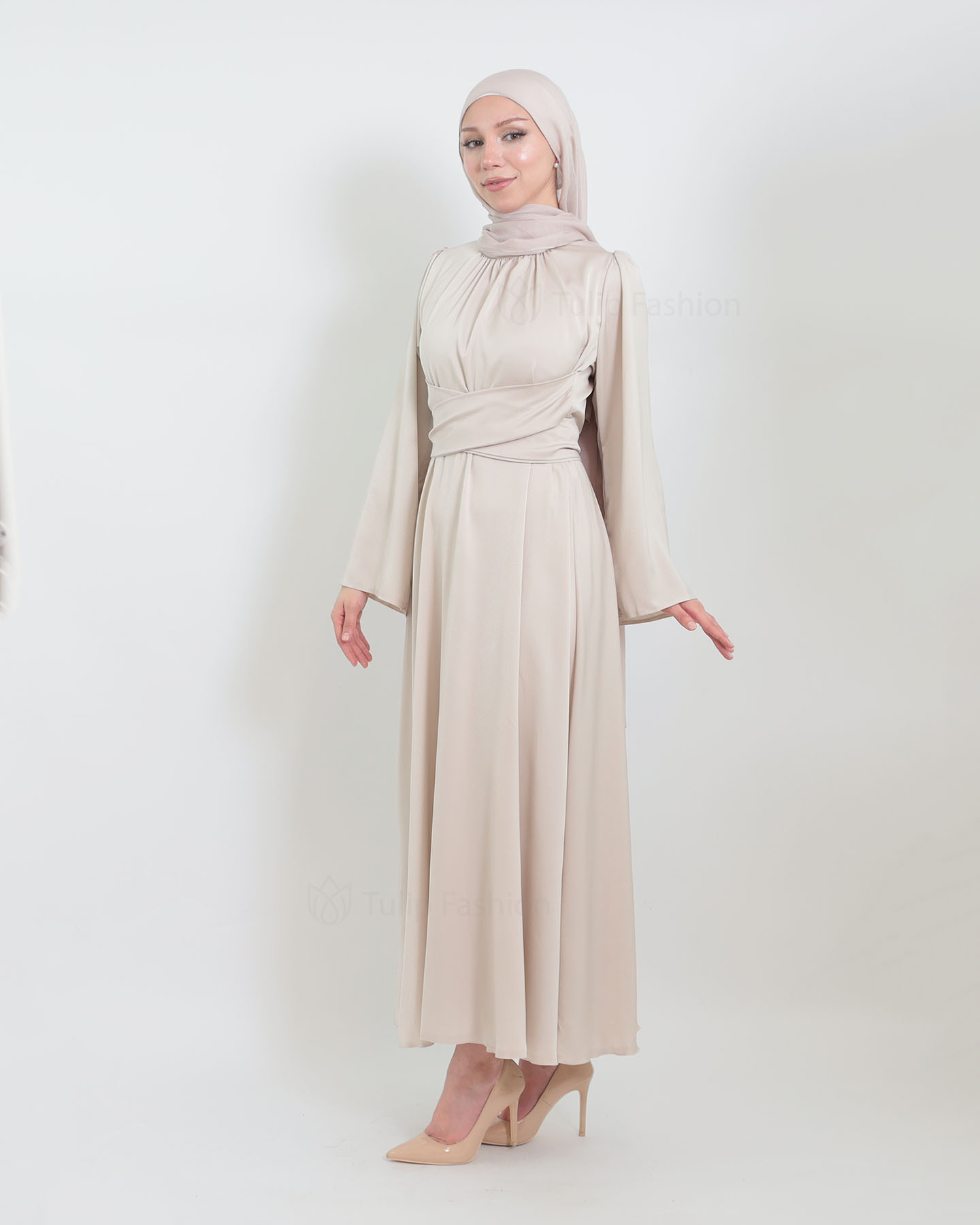 Party dress - Beige - 4