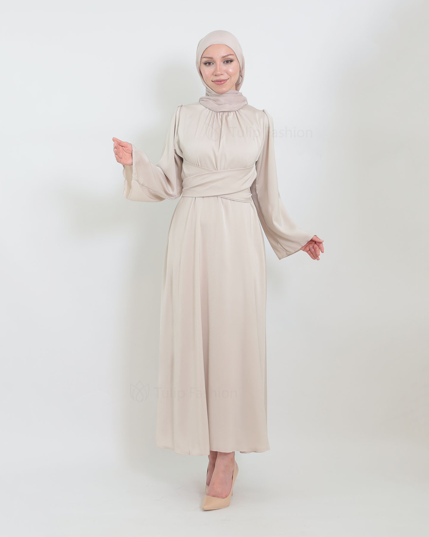 Party dress - Beige - 3