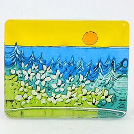 Heljä Liukko-Sundström (Lasikortti 1995) Glass Card "Warmth of the Sun" 10 cm