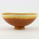 Berndt Friberg (1958) Unique Brown Triangular Haresfur Bowl 14 cm