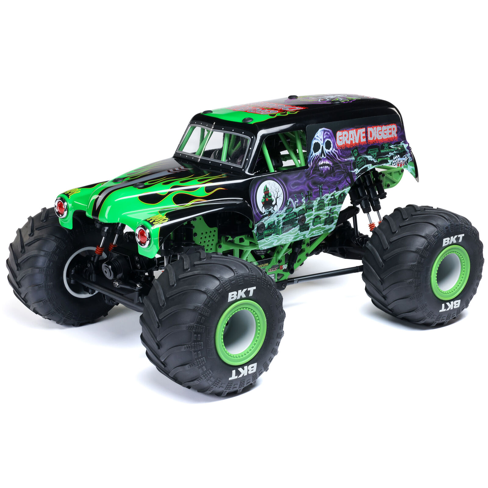 Losi 1/8 LMT 2.0 Grave Digger 4X4 Solid Axle Brushless Monster Truck RTR, Green - 2