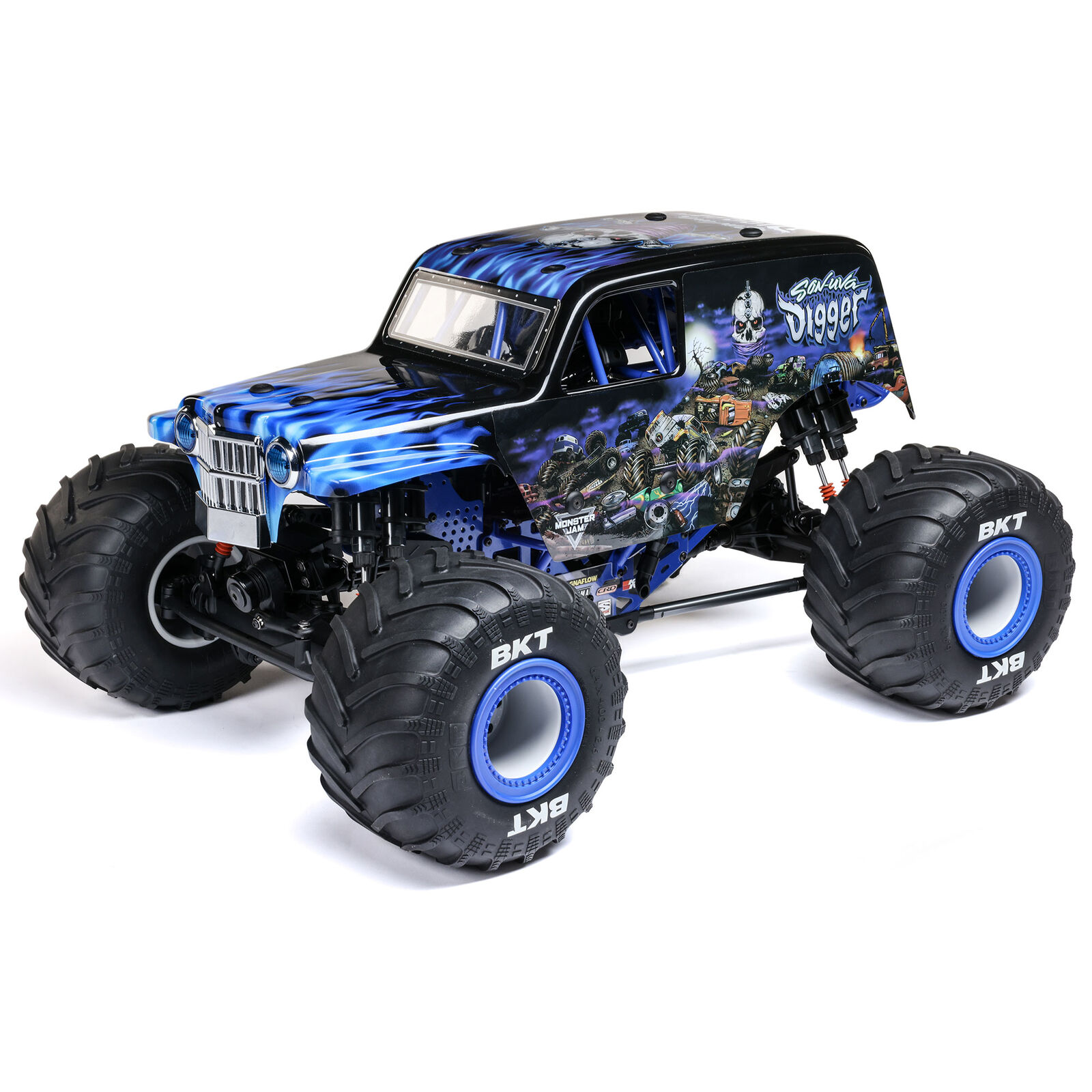Losi 1/8 LMT 2.0 Son-Uva Digger 4X4 Solid Axle Brushless Monster Truck RTR, Blue - 2