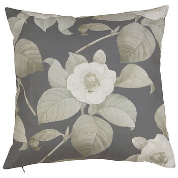 Kuddfodral Flower grå shabby chic lantlig stil Gårdsromantik