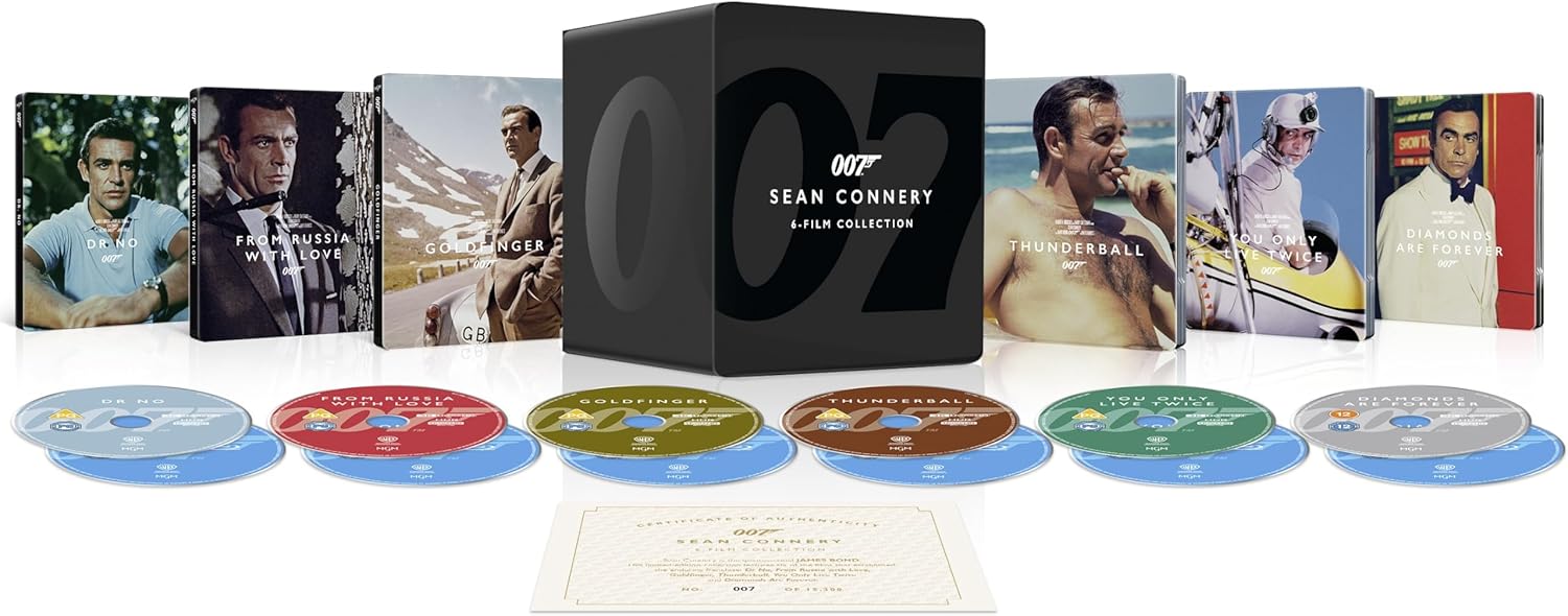 James Bond: Sean Connery 6-Film Collection Library Case (Steelbook) (ej svensk text) (4K Ultra HD + Blu-ray) - 2
