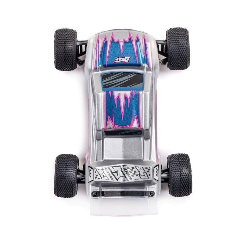 LOSI 1/28 Micro-T 2S 2WD RTR Stadium Truck (Battery & Charger Included), Silver - 12