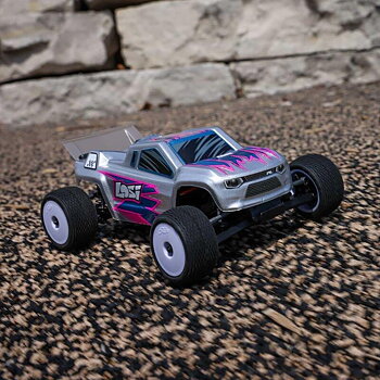 LOSI 1/28 Micro-T 2S 2WD RTR Stadium Truck (Battery & Charger Included), Silver