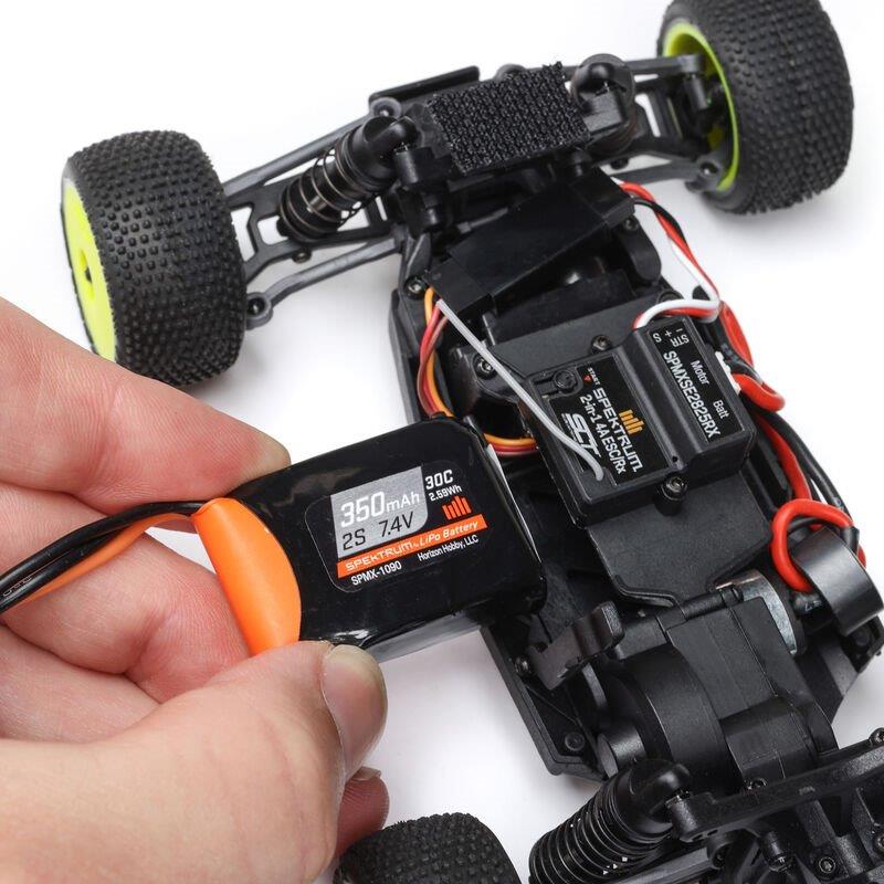 LOSI 1/28 Micro-T 2S 2WD RTR Stadium Truck (Battery & Charger Included), Silver - 20