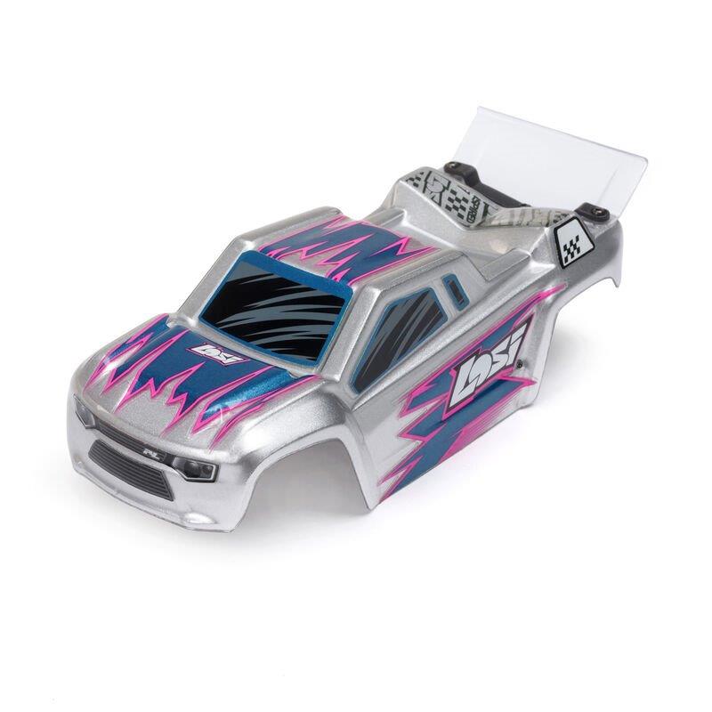 LOSI 1/28 Micro-T 2S 2WD RTR Stadium Truck (Battery & Charger Included), Silver - 13