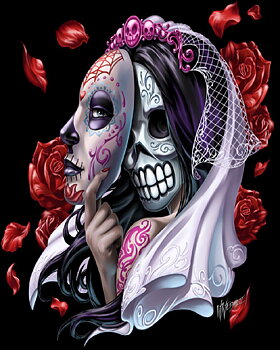 Skull Girl, Noessa Diamond Painting