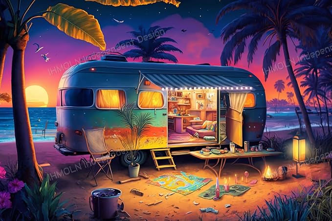 Camping in the Moonlight, Noessa Diamond Painting