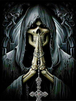 Praying Skeleton, Noessa Diamod Painting