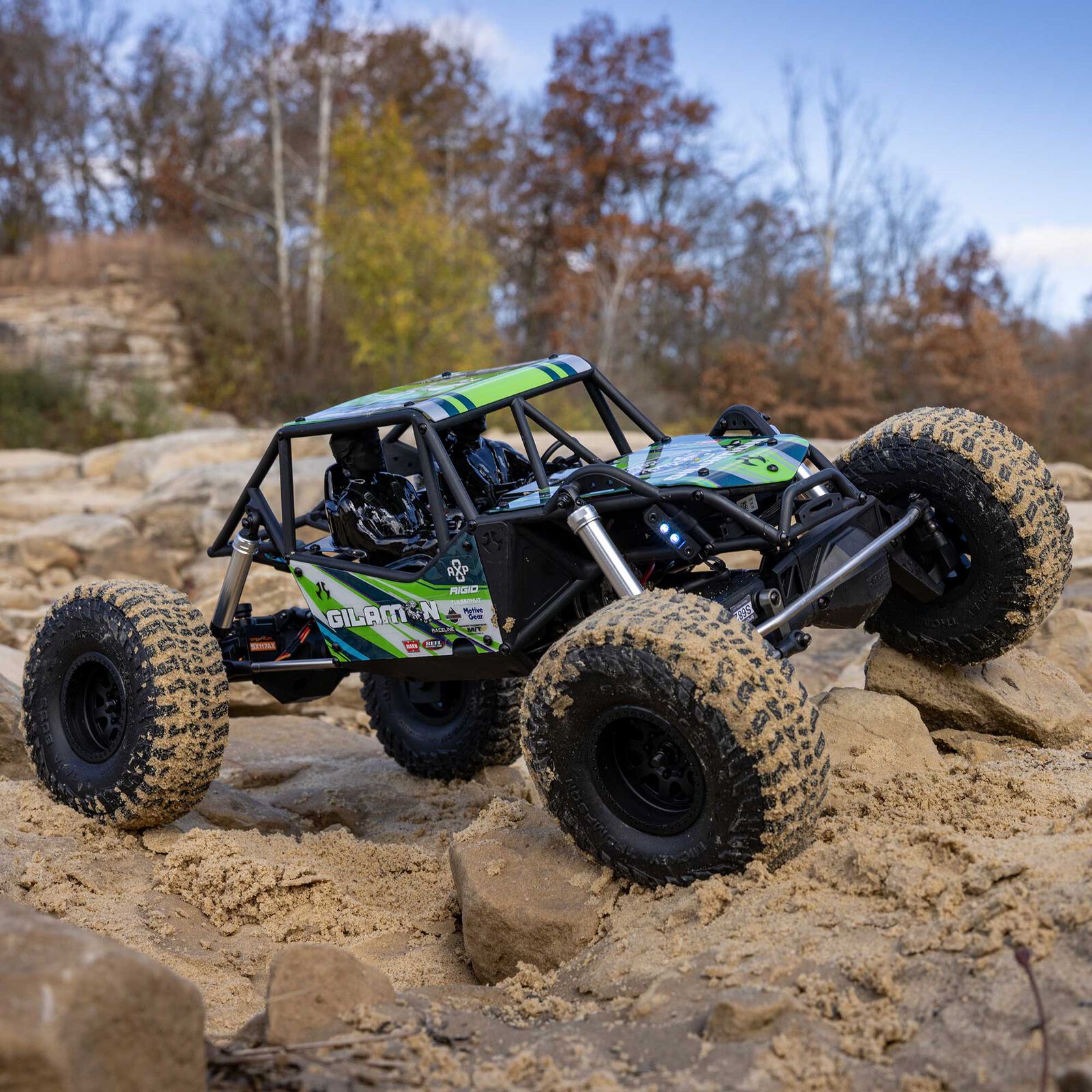 Axial 1/8 AXP8 Gilamon 2.2 4X4 RTR Brushed Trail Buggy, Green - 2