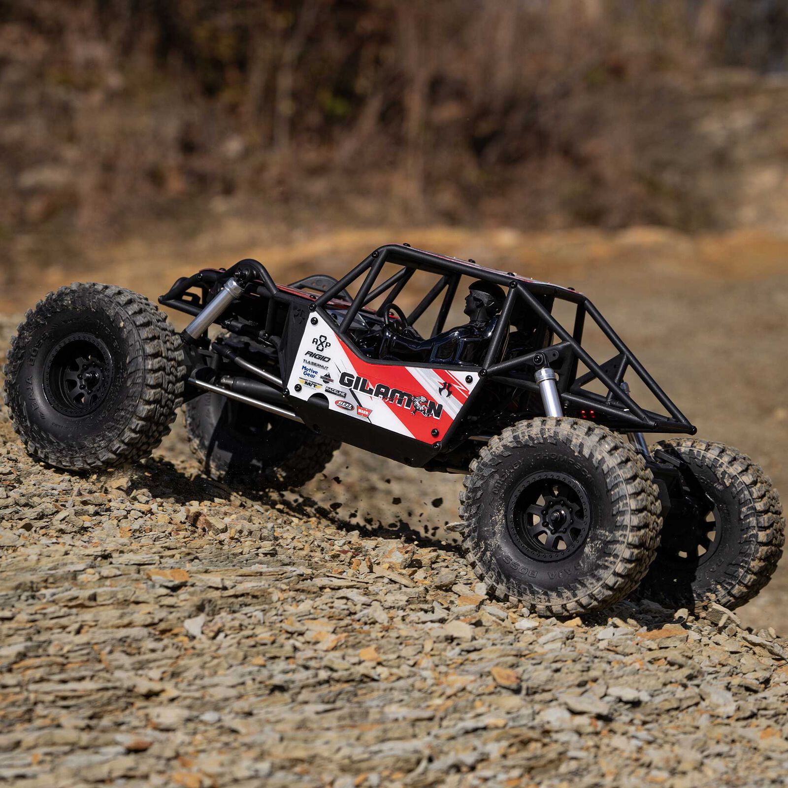 Axial 1/8 AXP8 Gilamon 2.2 4X4 RTR Brushed Trail Buggy, Red - 8