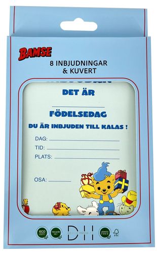 Inbjudningskort 10,5x14,8cm 8-pack