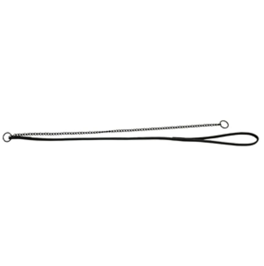 Alac Show Leash Leather with Black Chain – 6mm x 55cm