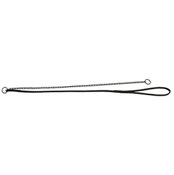 Alac Show Leash Leather with Black Chain – 6mm x 55cm