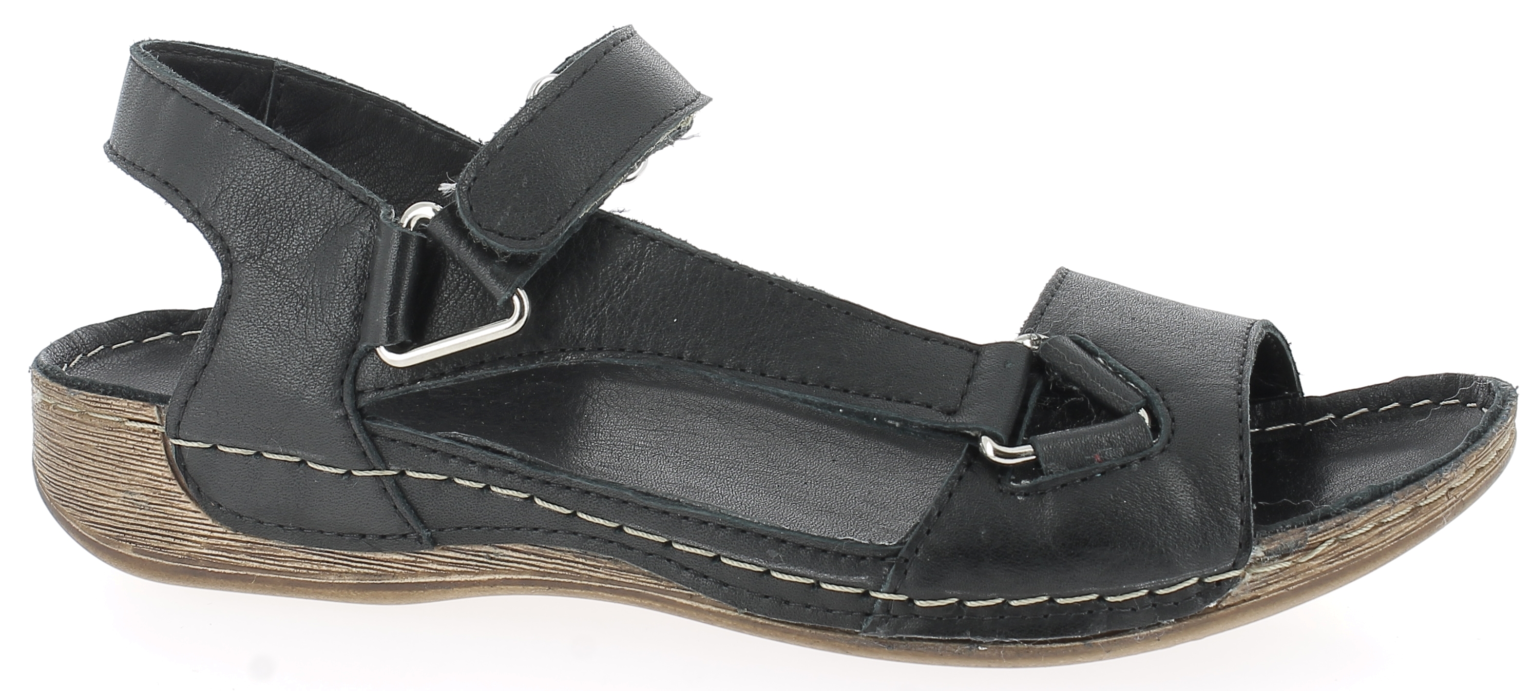 Charlotte of Sweden skinnsandal Black