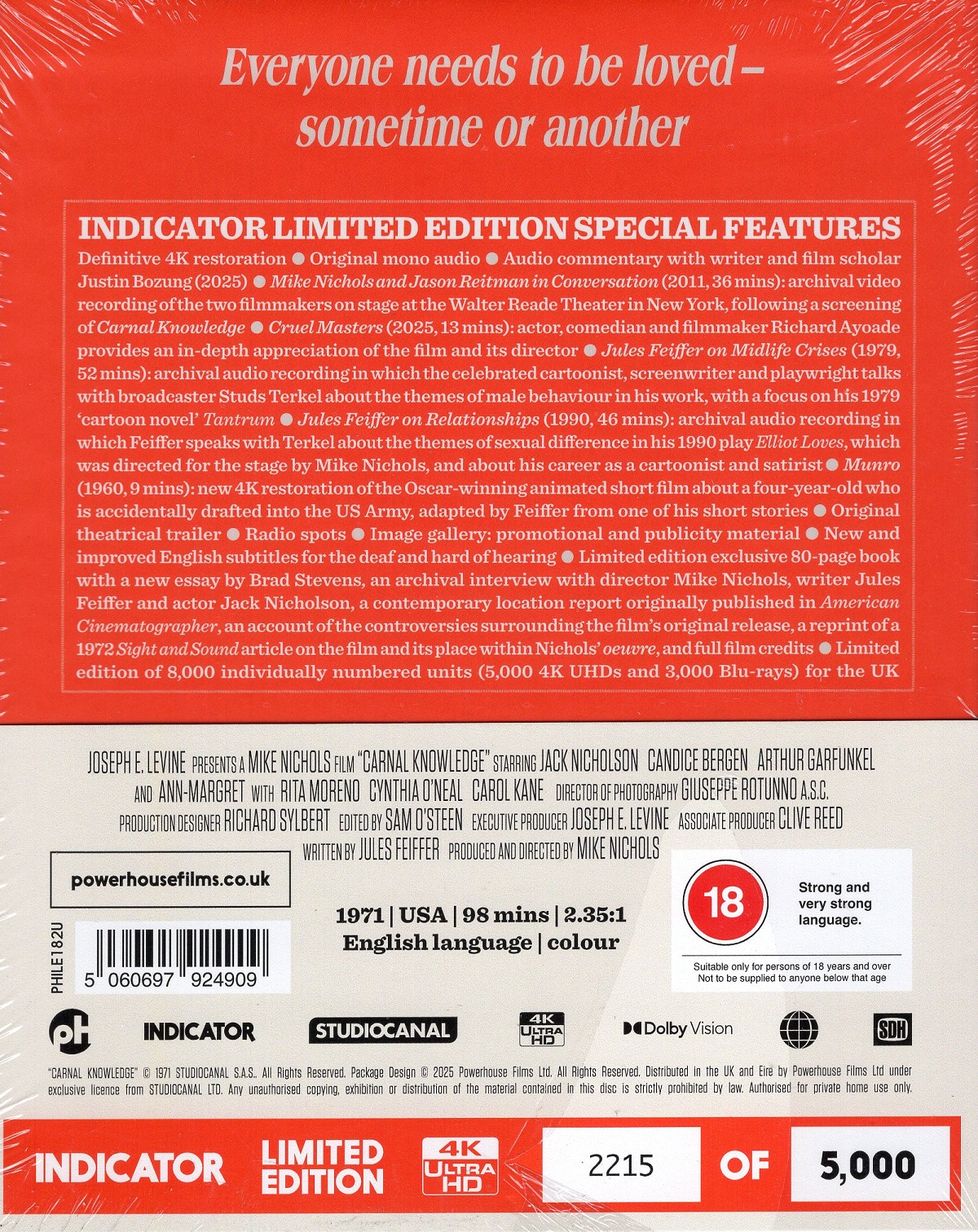 Carnal Knowledge (Limited Edition) (ej svensk text) (4K Ultra HD) - 2