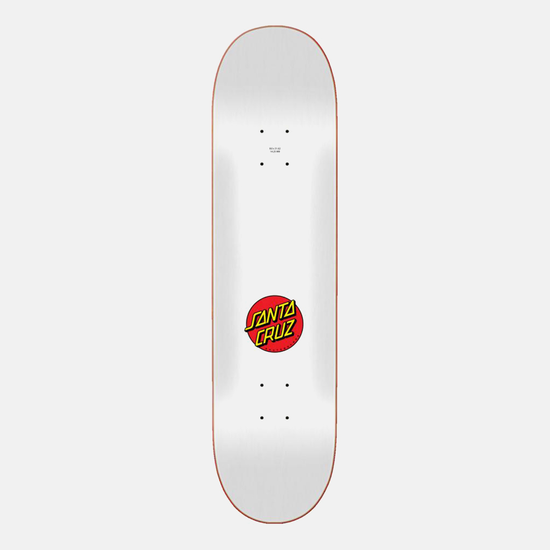 Santa Cruz - Classic Dot White 8.0" - 2