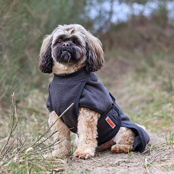 Siccaro Recovery Heat-Reflective Dog Coat Bamboo Fleece – Black