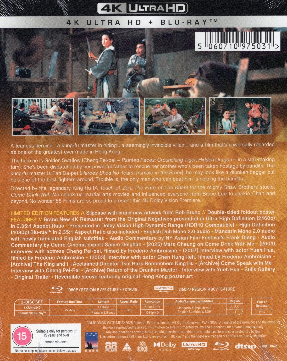 Come Drink With Me (Limited Edition) (ej svensk text) (4K Ultra HD + Blu-ray) - 2