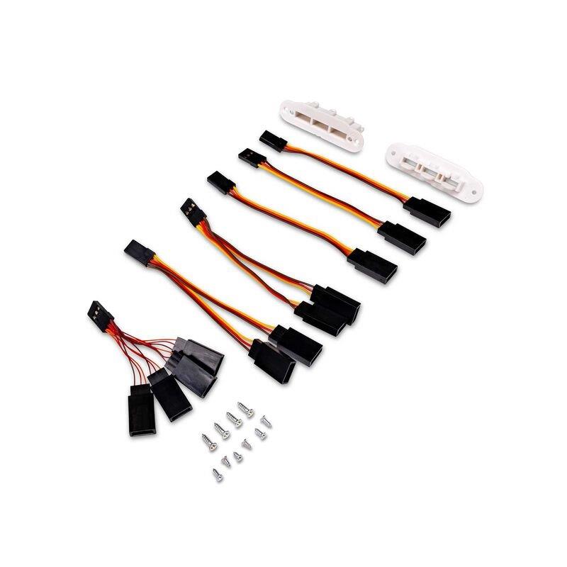 E-flite Hands-Free Mounts with Servo Extensions: Habu 80