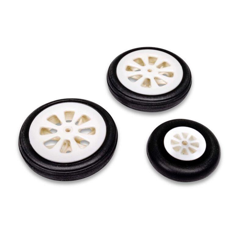E-flite Wheel Set Mains 60mm, Nose Wheel 44mm: Habu 80