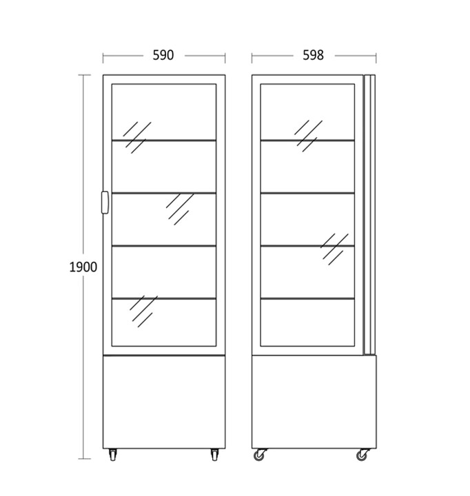 Displaykyl DC402BB, med hjul 