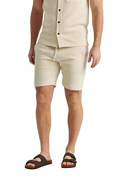 Våfflade shorts i 100% bomull